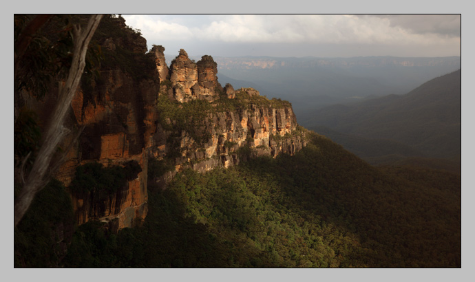 Three Sisters Panorama, golden hour