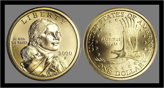 Sacajawea dollar coins